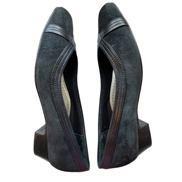 Mark Klemp Classics Womens Black Suede Leather Low-Heel Shoes Size 9N - Picture 9 of 9